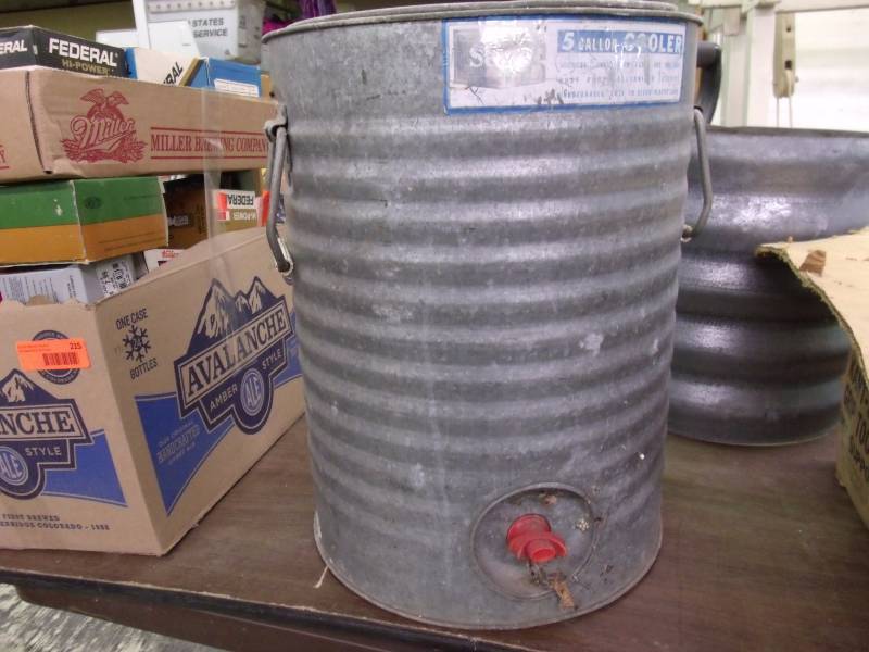 galvanized cooler, license plate, nut bracket