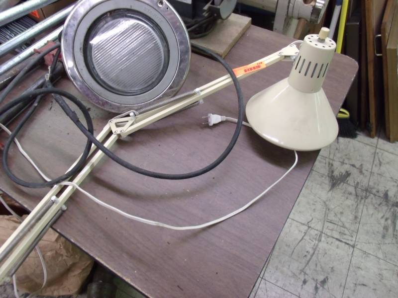 table light, no base and flood light in ground