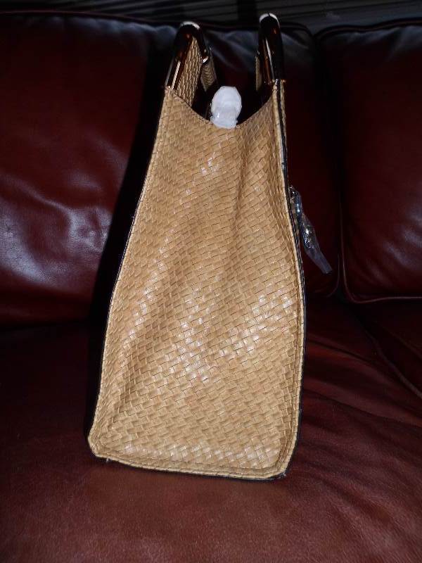 New PU Leather Tan Turley Handbag