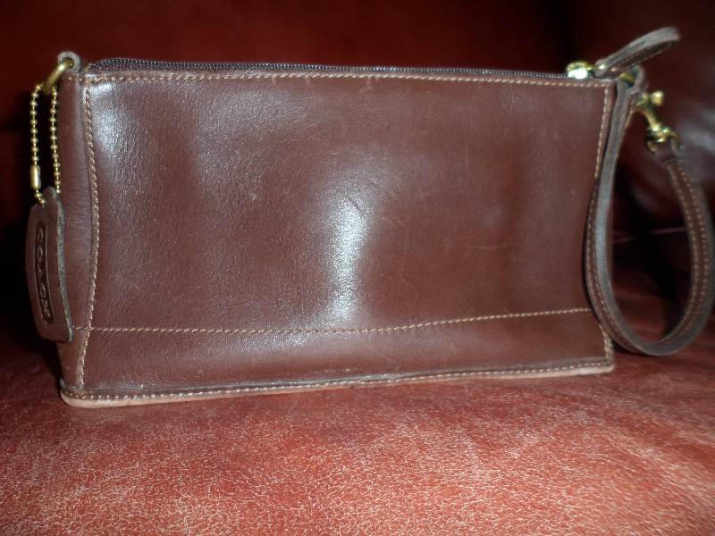 Coach #9311 Bleeker Demi Zip Small Brown Leather Hobo Handbag