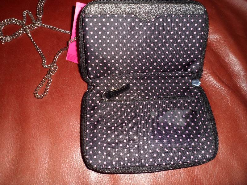 New Victorias Secret Crossbody Wallet Clutch Black