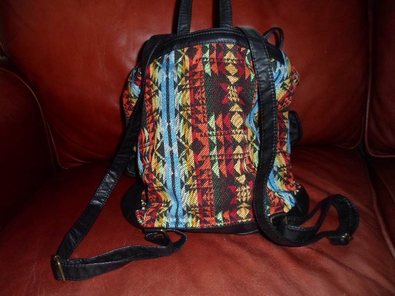 Under One Sky Navajo Print Backpack Purse wDrawstring Top