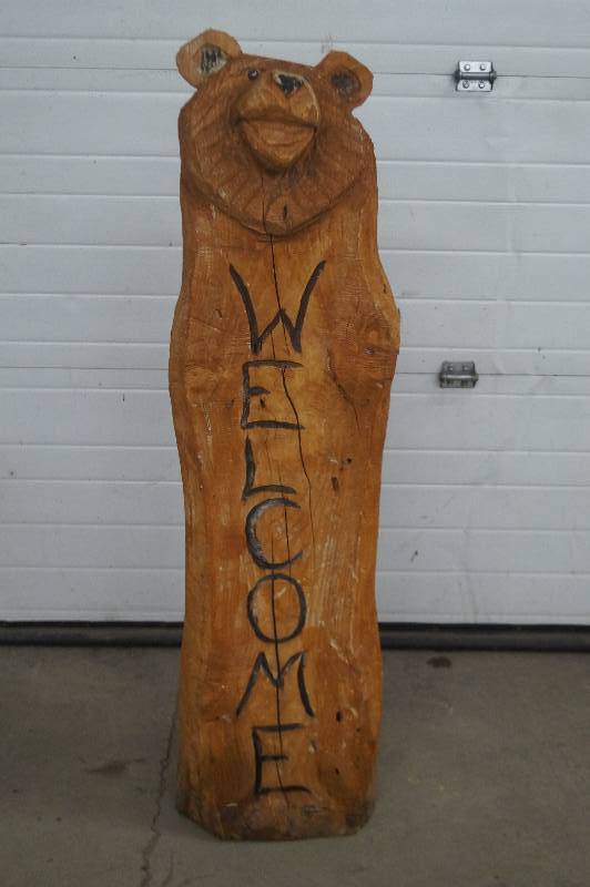 Large Bear wood Carving