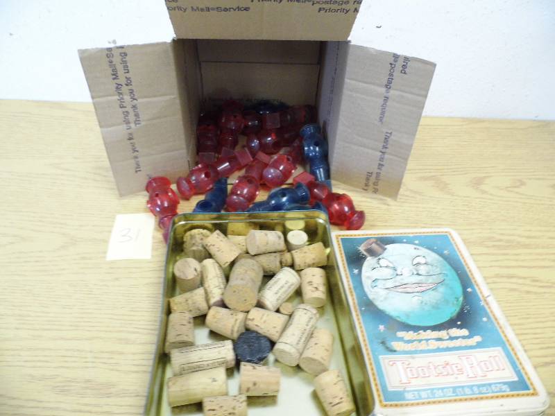 Foosball Men w Tin of Corks
