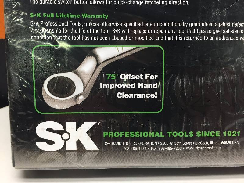 S-K 5PC METRIC RATCHETING WRENCH SET
