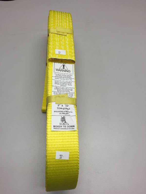 TOW STRAP 2X30, BREAKING STRENGTH 20,000 LBS