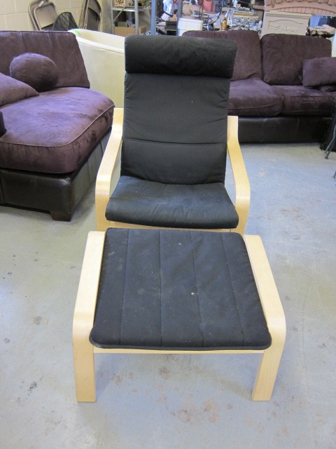 Swedish Styled Chair and Ottoman