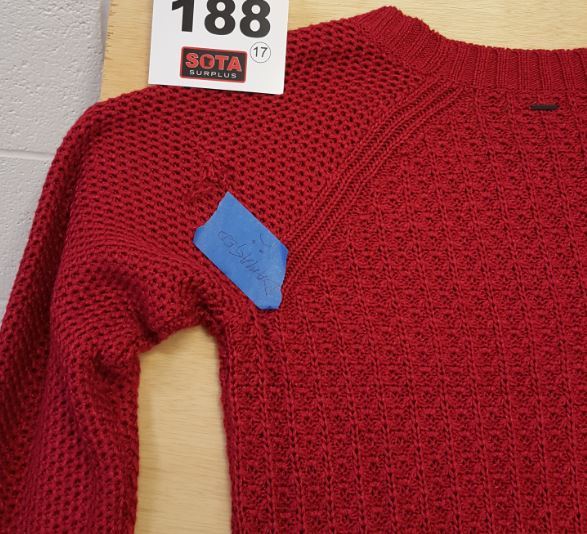 Calvin Klein Womens Crew Neck Sweater Red- SZ XXL