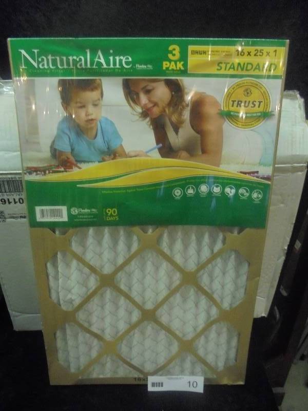 lot 10 image: Lot - Furnace Filters, 16x25x1