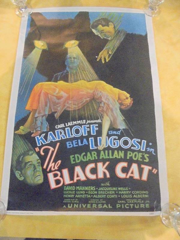 lot 40 image: Vintage The Black Cat Movie Poster