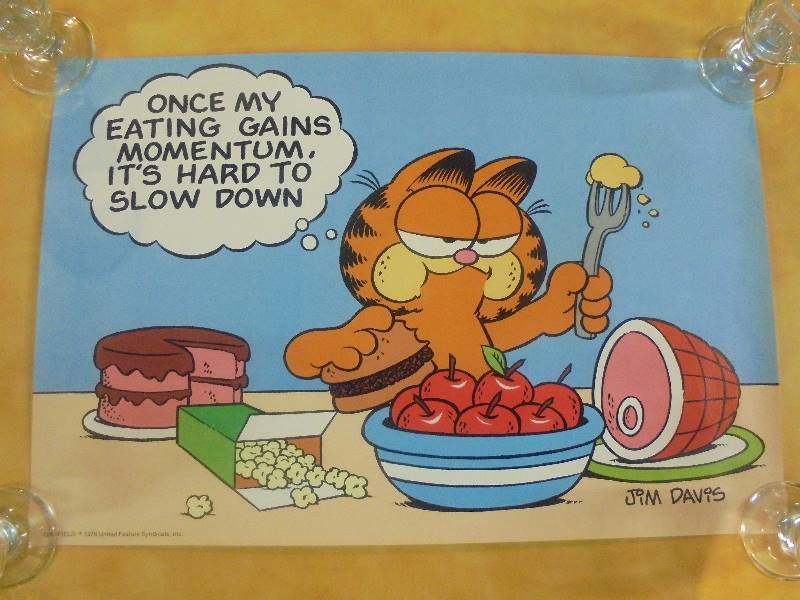 lot 46 image: 1978 Garfield Poster - Once my Eating