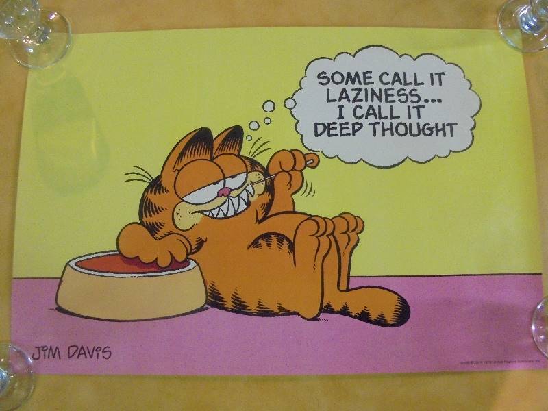 lot 47 image: 1978 Garfield Poster - Some Call It Laziness