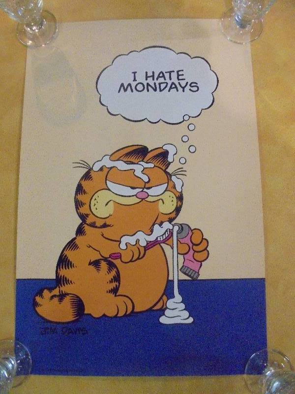lot 48 image: 1978 Garfield Poster - I Hate Mondays