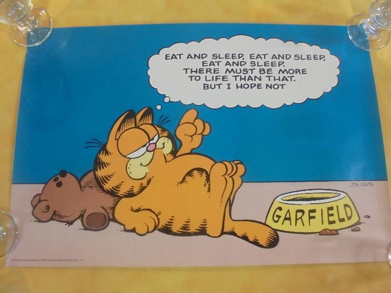 lot 50 image: 1978 Garfield Poster - Eat and Sleep