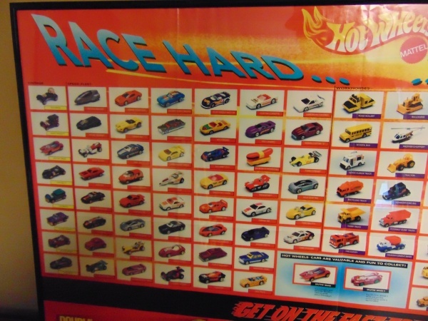 Large Framed Hot Wheels Poster