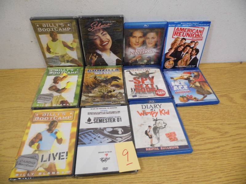 lot 9 image: BluRay & New DVDs