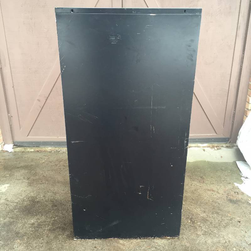 lot 81 image: GF General Fireproofing Company Super Filer Fireproof Filing Cabinet 5 DRAWERS, 4 PARTITIONS TO EACH DRAWER VERY HEAVY DUTY, FRONT OF DRAWERS FOLD DOWN