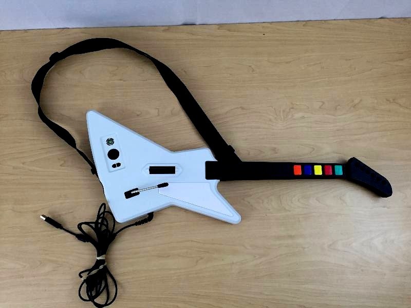 lot 65 image: RedOctane Guitar Hero II Wired Gibson X-plorer Guitar Controller for XBOX 360