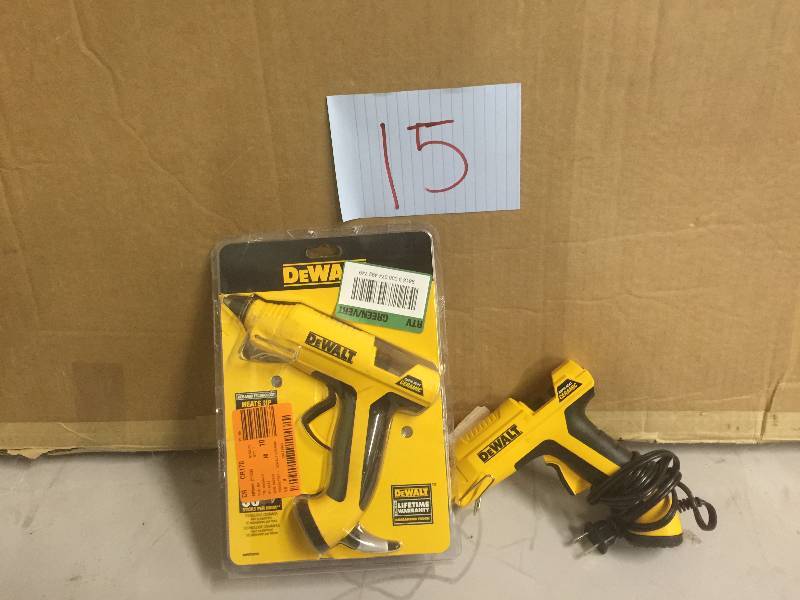 lot 15 image: Lot of 2 Dewalt Glue Guns
