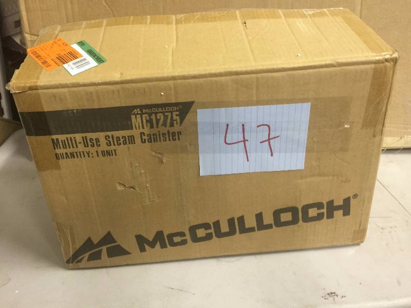 lot 47 image: McCulloch MC1275 Heavy-Duty Steam Cleaner - Handheld Steam Cleaner