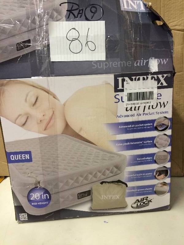 lot 86 image: Intex Inflatable bed used not tested