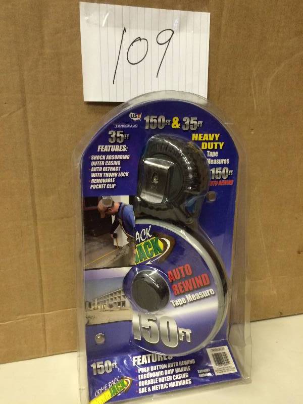 lot 109 image: 150 FT & 35 FT Tape Measures New