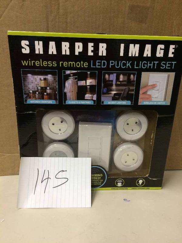 lot 145 image: Sharper Image LED Puck Light Set