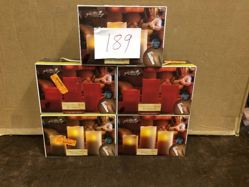 lot 189 image: Lot of flameless Candles
