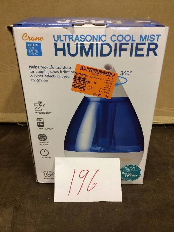 lot 196 image: Ultrasonic Humidifier Cool Mist