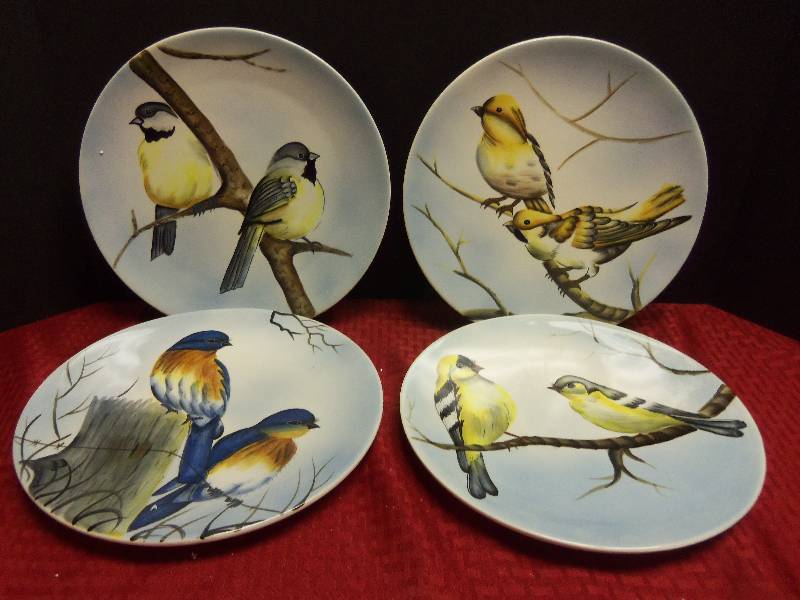 Hand painted Bird Plates