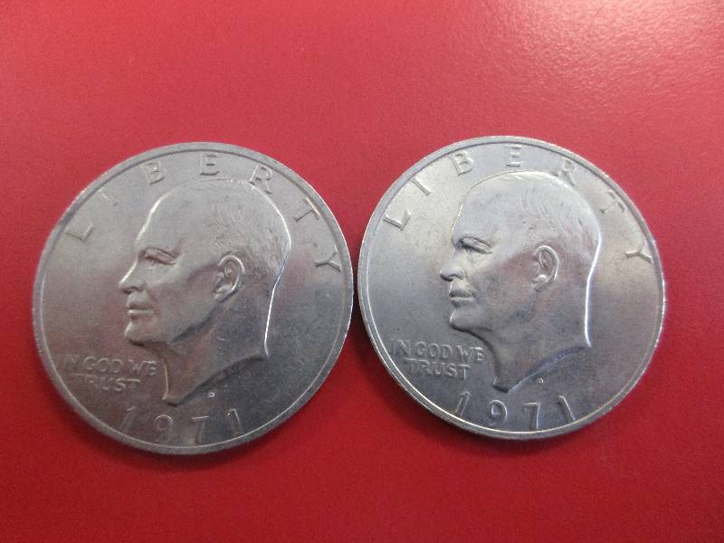 lot 25 image: Lot of (2) Eisenhower Dollar Coins