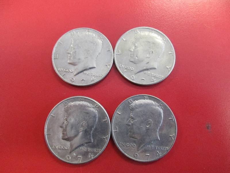 lot 38 image: Lot of (4)Kennedy Half Dollars
