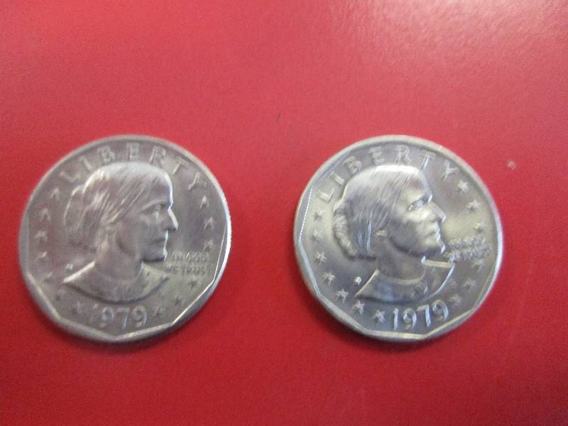lot 44 image: Lot of (2) Susan B. Dollar Coins