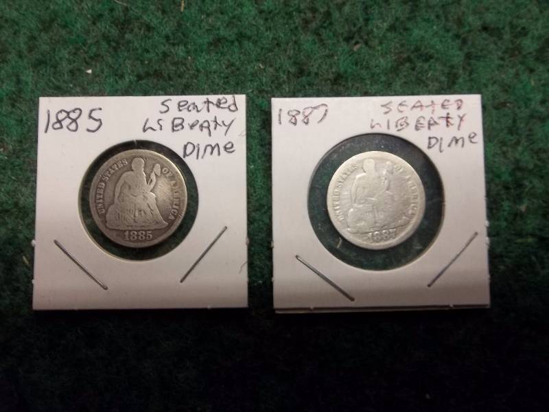 1885, 1887 Seated Liberty Dimes