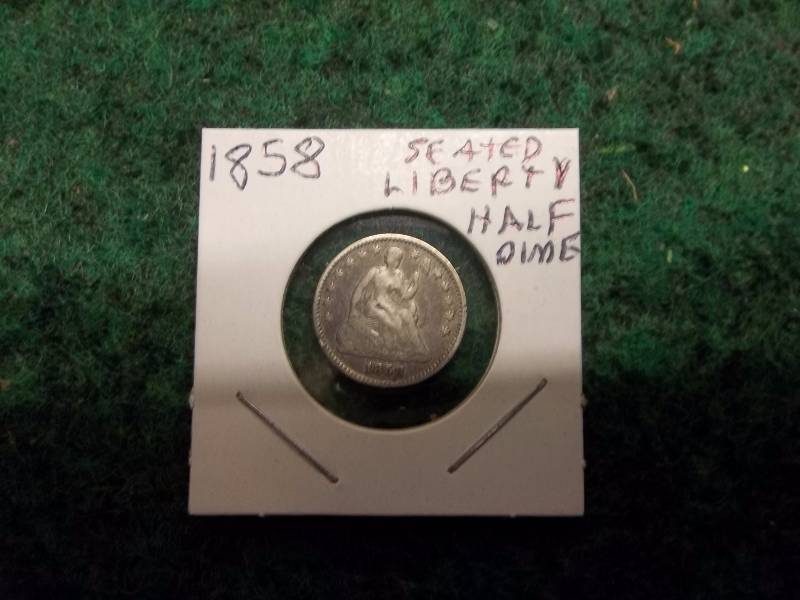 1858 Seated Liberty 12 Dime Strong Date