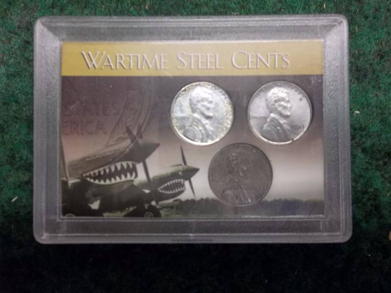 Set Of Wartime Lincoln Cents P,D,S