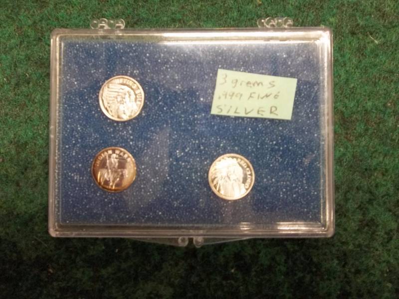 3- 1 Gm. Silver Rounds .999 Fine