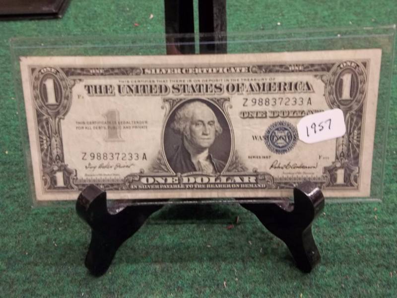 US $1 silver Certificate Series 1957
