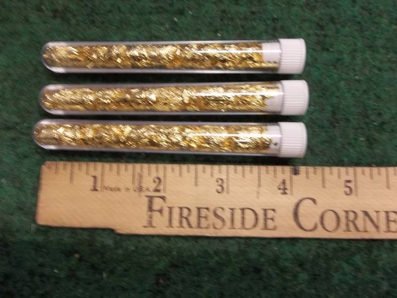 3 Tubes Of Gold Flake (No Guarantee Of Quality Or Quantity)