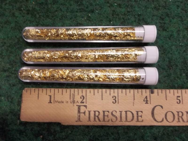 3 Tubes Of Gold Flake (No Guarantee Of Quality Or Quantity)