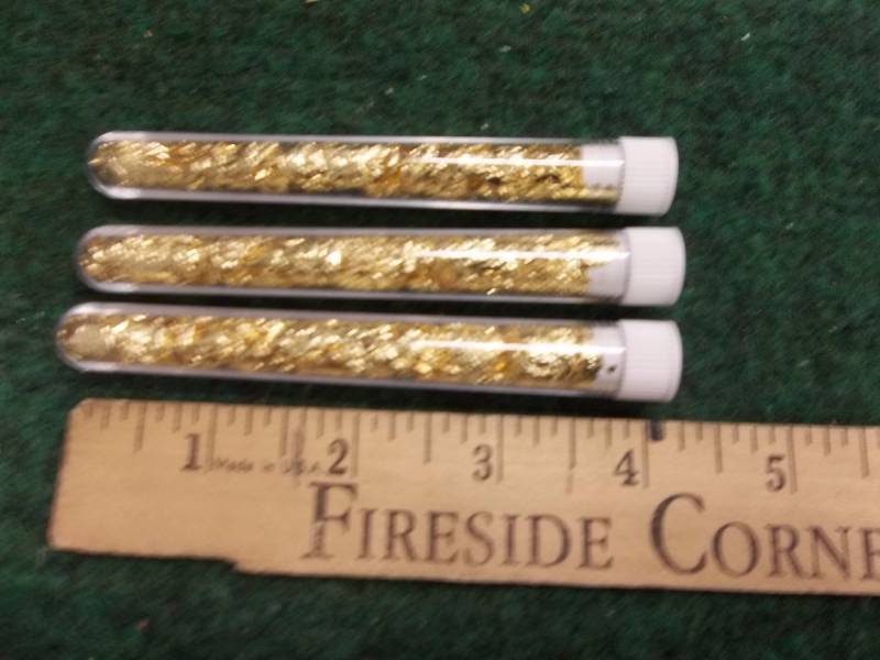 3-Tubes Of Gold Flake (No Guarantee Of Quality Or Quantity)