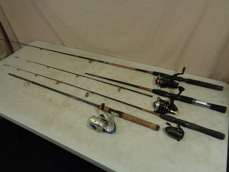 Assorted Fishing Rods and Reel