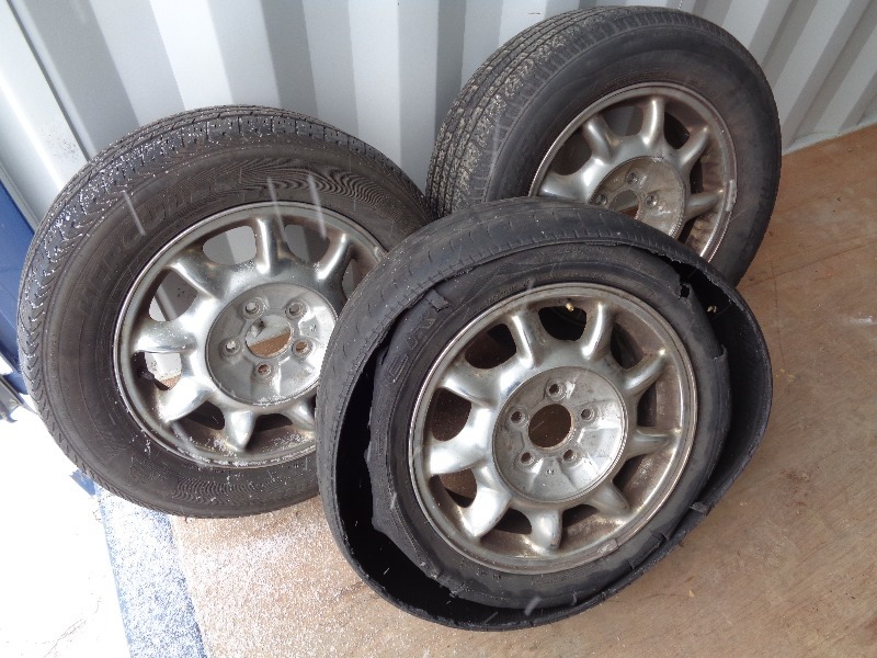 3 Aluminum Wheels and Tires