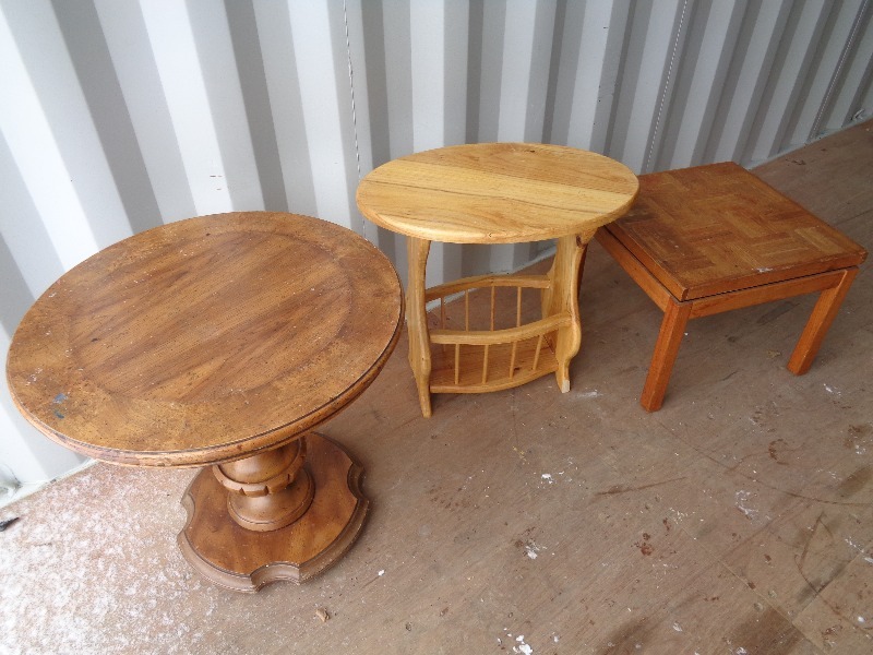 3 Assorted End Tables