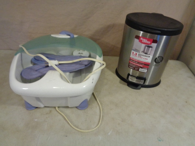 SS Trash Can and Foot Spa