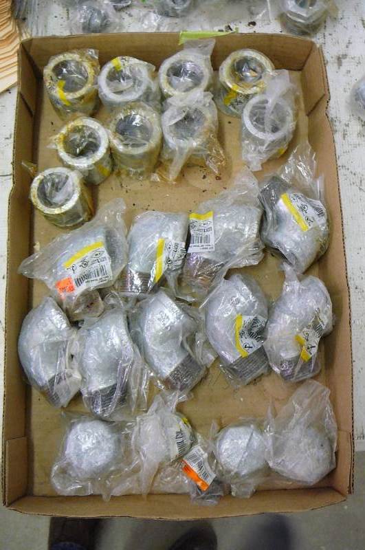 1 Galvanized Coupling -1 Galvanized 90 Street Elbow - 1 galvanized Cap