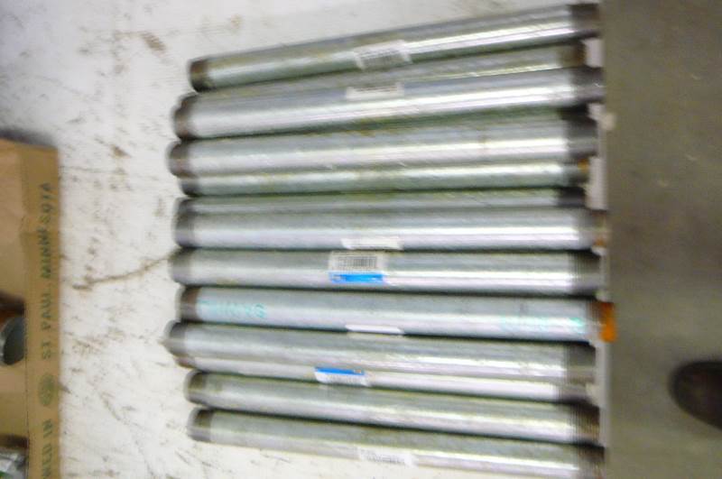 34  x 12 Galvanized Pipe Nipples 17 count