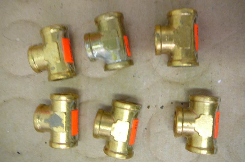 Brass Tee 38 6 Count