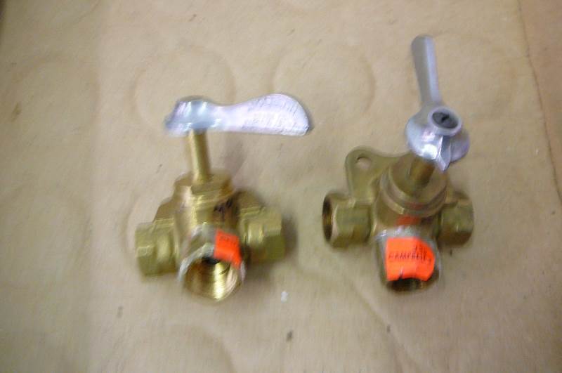 Brass Valve 3 way 38 2 count