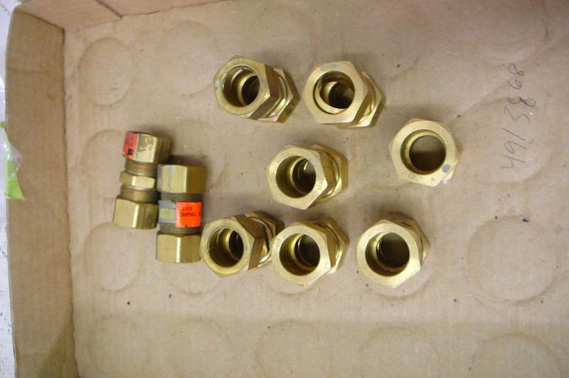 Brass Unions 78  9 count